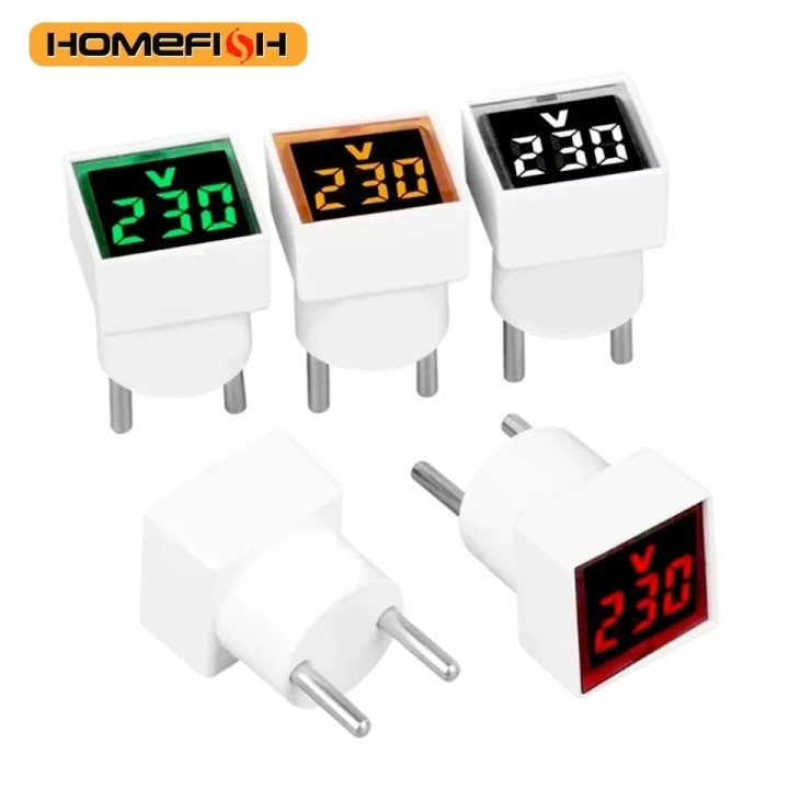 Digitales Wechselspannungsmessgerät mit Stecker, 500 V (EU-Stecker)