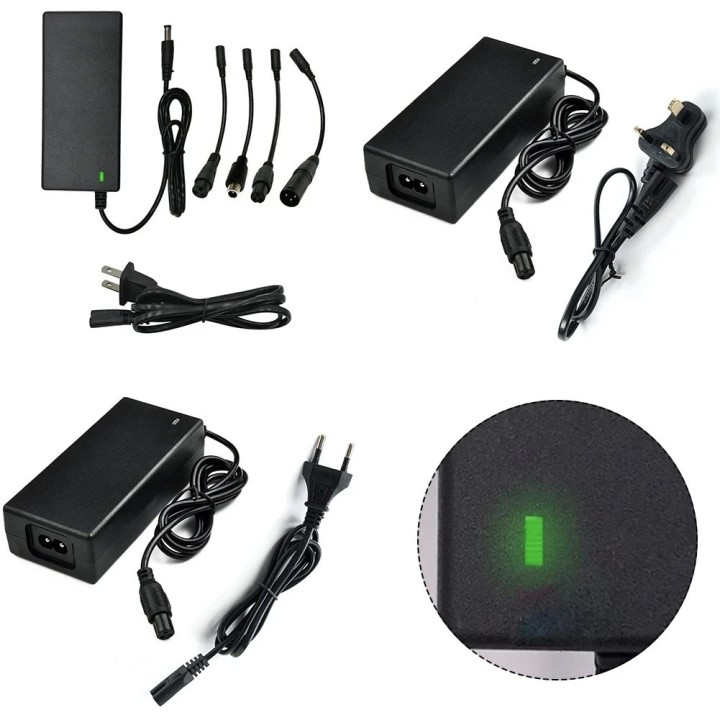 Cargador de batería de 220 V/42 V, 2 A, 3 pines, 5 enchufes para mini patinete eléctrico inteligente de 2 ruedas/Hydropod REVOE