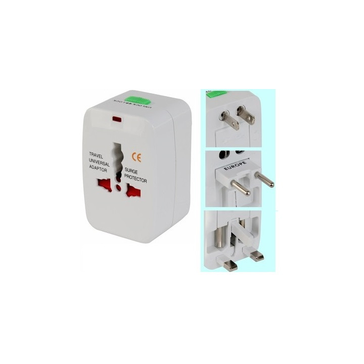 Adattatore presa elettrica viaggio 150 paesi europa america usa gran bretagna uk australia jr international - 3