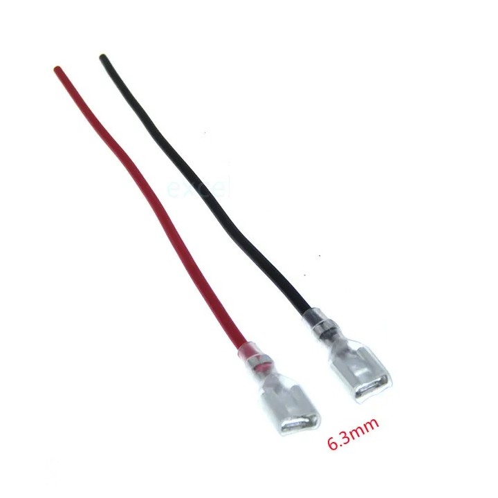 Cavo batteria rosso e nero da 20 cm con terminale femmina G9