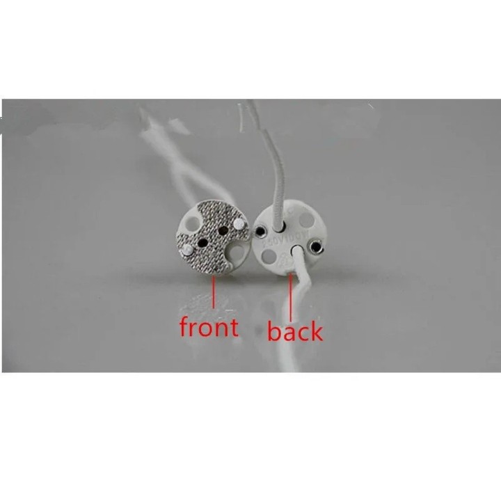 Connettore portalampada in ceramica + cavo da 15 cm per lampadine MR16 MR11 GU5.3 G5.3 G4