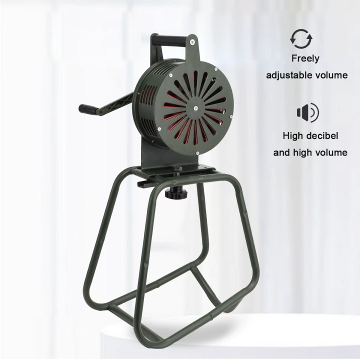 LK-120 130dB 140dB Manually Operated Air Raid Alarm Siren with Crank Mount