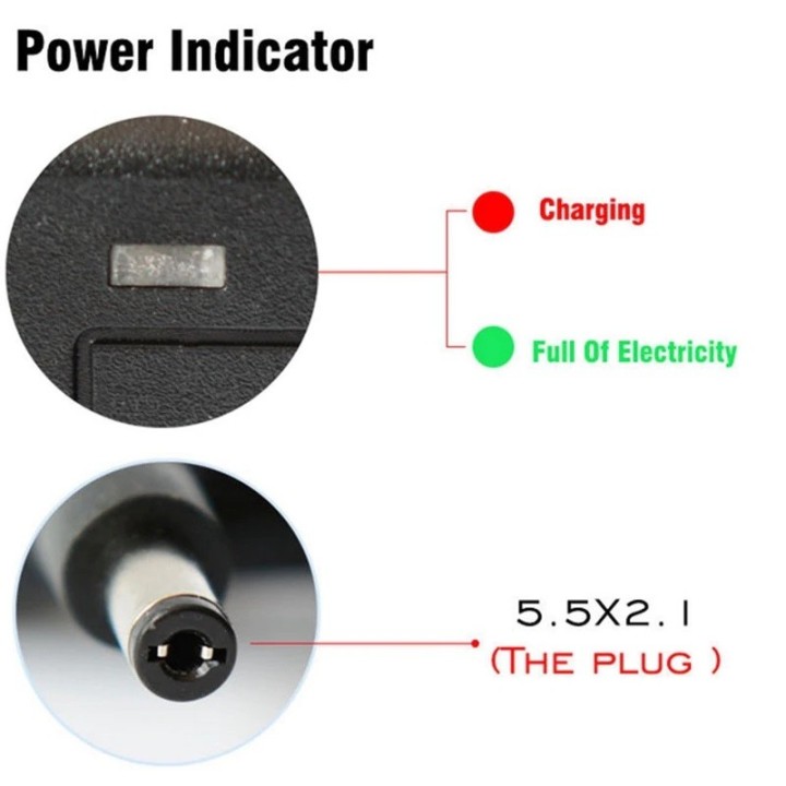 Chargeur 110v 220v vers 42v 2a 5.5x2.1mm batterie lithium