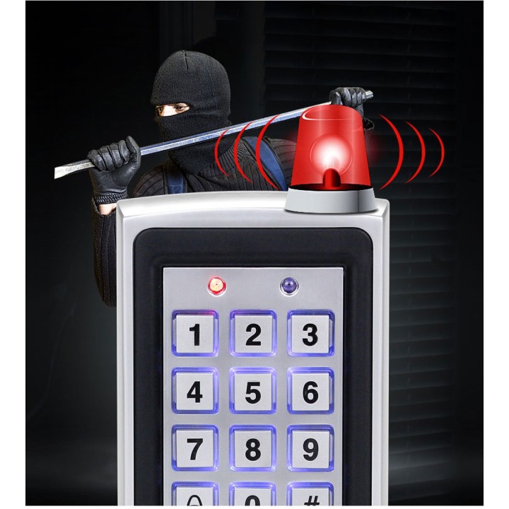 Impermeable Rfid de metal Teclado de control de acceso con 1000 usuarios 125 KHz