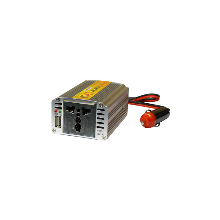 Convertidor cargador corriente 12v 220v 150 w salida usb transformador electronico corriente jr international - 1