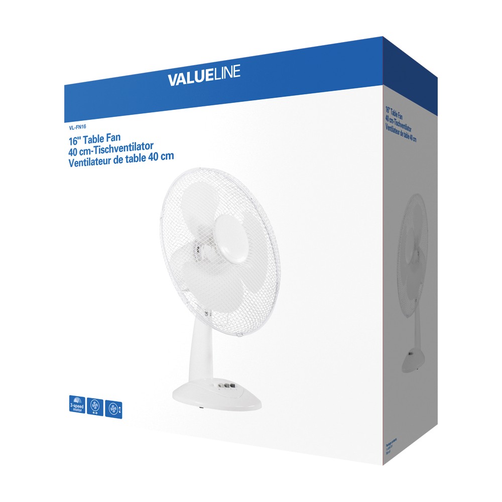 Tischventilator 40 cm hat 3 Geschwindigkeiten und Schwingungs-Taste, um HQ-FN16