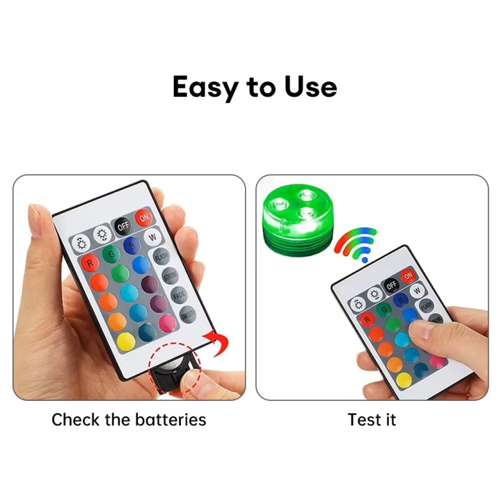 W28 Series 24-key infrared remote control for RGB PAR38 pool light bulbs (multicolor changing)