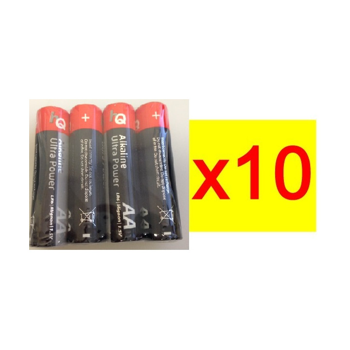 10 paquete de 4 pilas r6p 1.5v (40 pilas) paquetes pilas aa am3 lr6 15a e91mn1500 815 4006 alcalinas maxell - 1