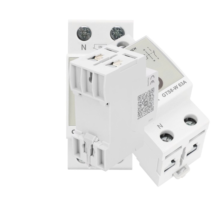 Commutateur relais TUYA WIFI temps intelligent 2P 40A 63A 80A Rail DIN pour maison intelligente  GTS8-W