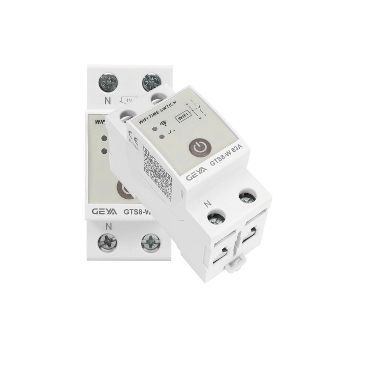 Commutateur relais TUYA WIFI temps intelligent 2P 40A 63A 80A Rail DIN pour maison intelligente  GTS8-W