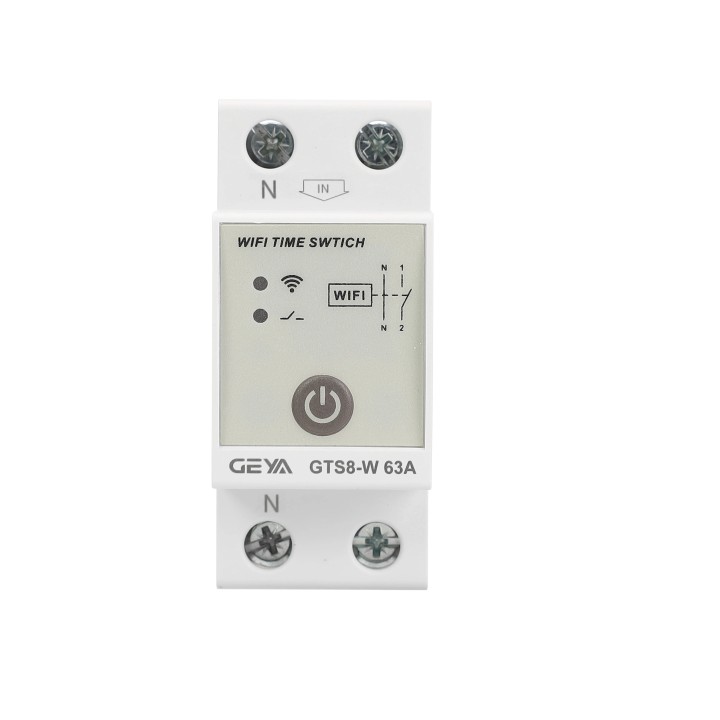Commutateur relais TUYA WIFI temps intelligent 2P 40A 63A 80A Rail DIN pour maison intelligente  GTS8-W