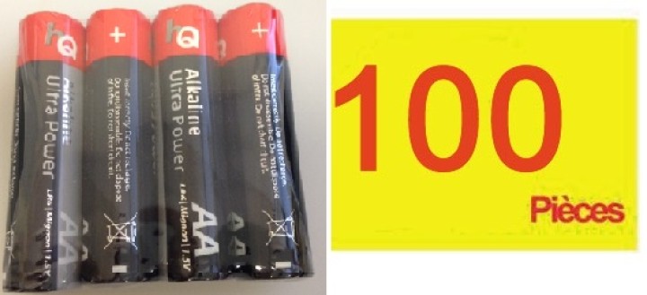 100 pack 4 alkaline battery r6p 1.5v (400 piles) packs battery aa am3 lr6 15a e91mn1500 815 4006 jr international - 1