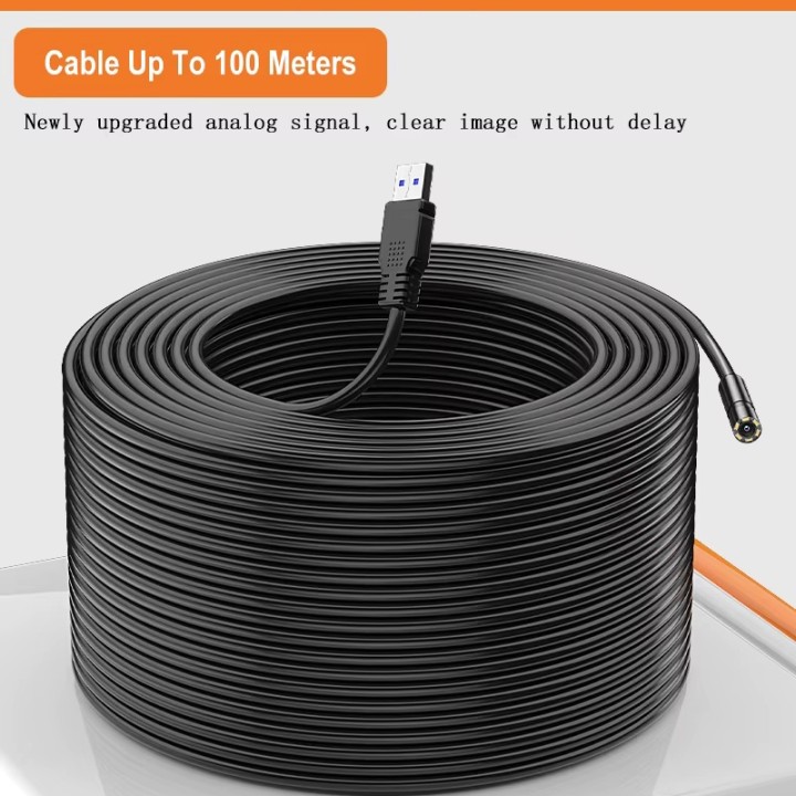 camera led usb 30 meter endoscope waterproof inspection 30m