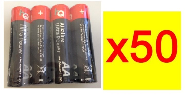50 pack 4 alkaline battery r6p 1.5v (200 piles) packs battery aa am3 lr6 15a e91mn1500 815 4006 jr international - 1