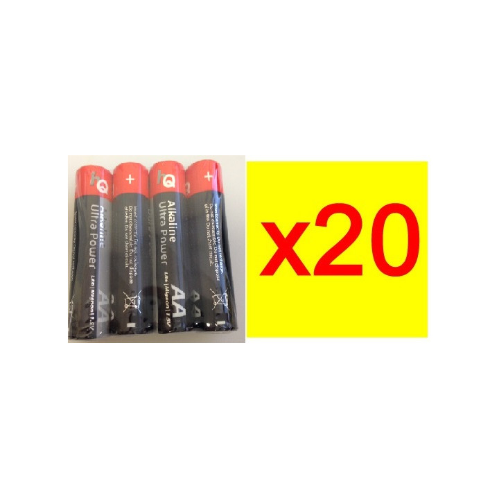 Pack 20x4 battery ultra alkaline aa lr6 1.5v (4pcs bl) am3 lr6 15a e91mn1500 815 4006 camelion - 1