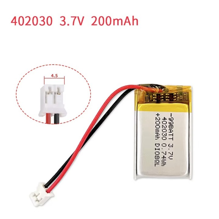Rechargeable 3.7V 200mAh lithium-polymer battery for portable devices 402030 502030 40x20x30mm