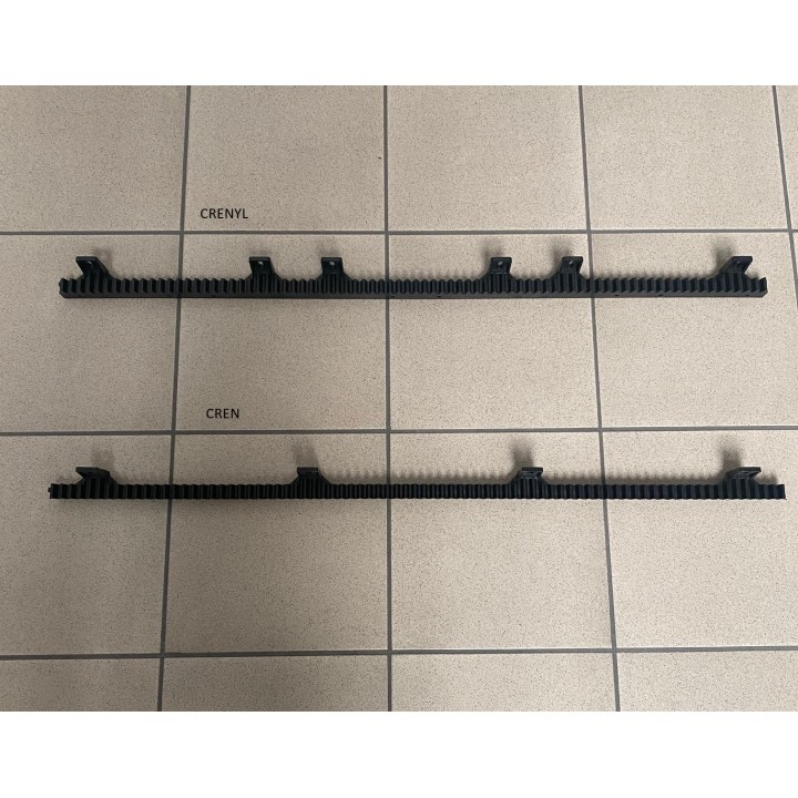Cremaillere nylon 1m crenyla attaches pour automatisme portail electrique coulissant 400kg