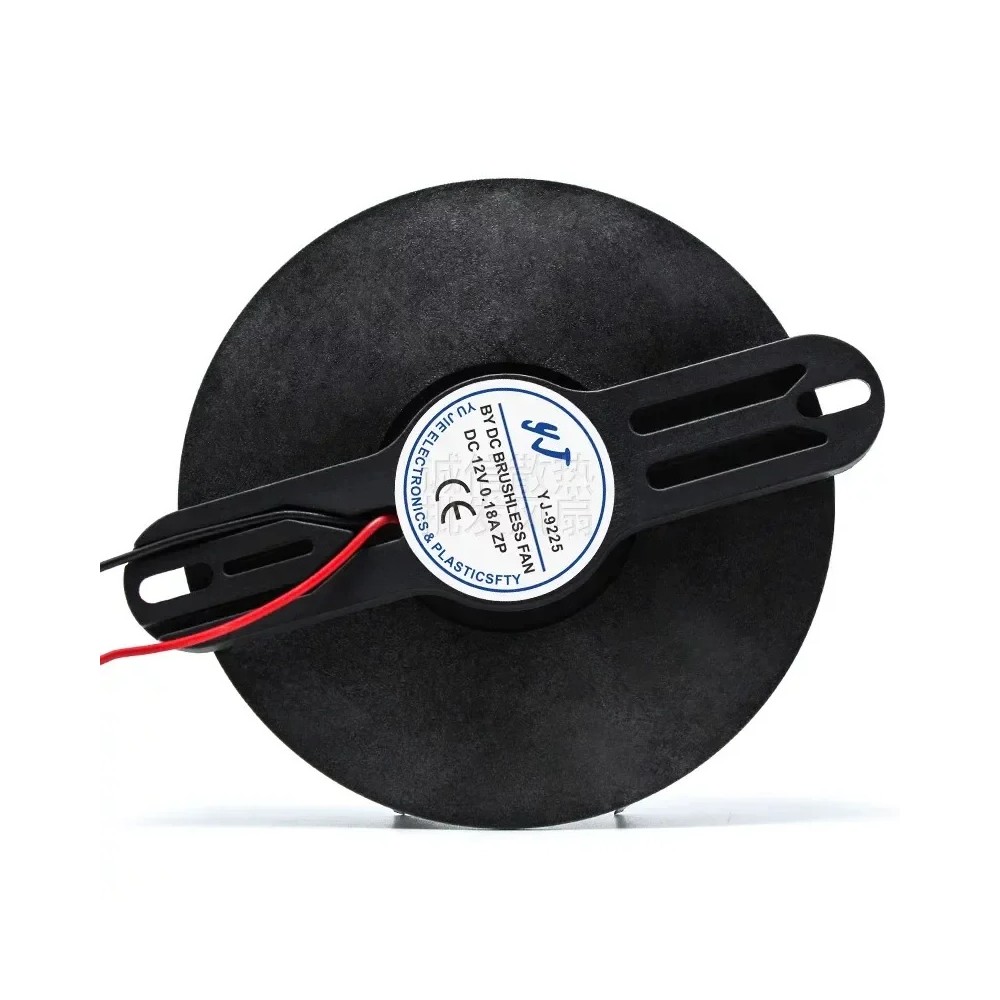 Ventola di raffreddamento DC rotonda da 9 cm, 12 V, 0,18 A, per piccolo frigorifero per auto, YJ-9225