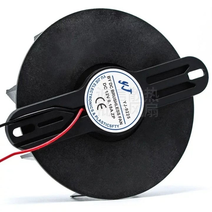 Ventilateur de refroidissement DC rond 9 cm 12v 0,18 A pour petit réfrigérateur de voiture, YJ9225