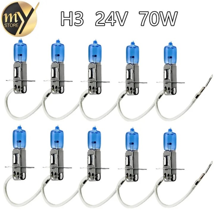 10 X Standard-Halogen-Glühlampe h3 24v 70w PK22s