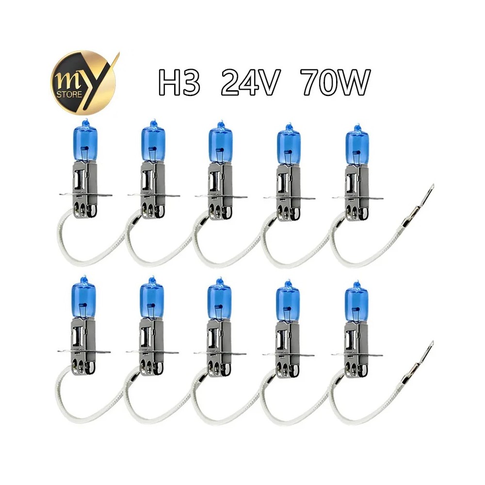 10 X Standard lampada alogena lampada h3 24v 70w PK22s