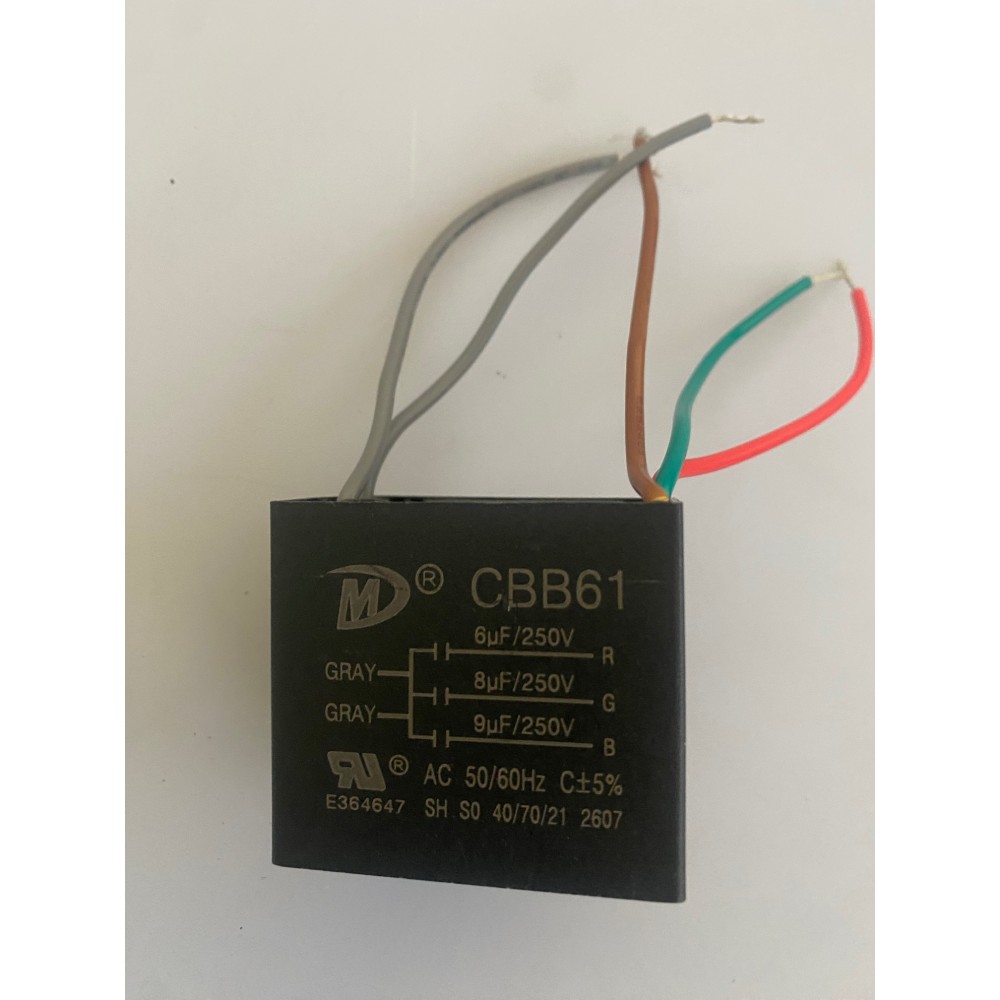 CBB61 5-wire ceiling fan capacitor 6µF+8µF+9µF 250V