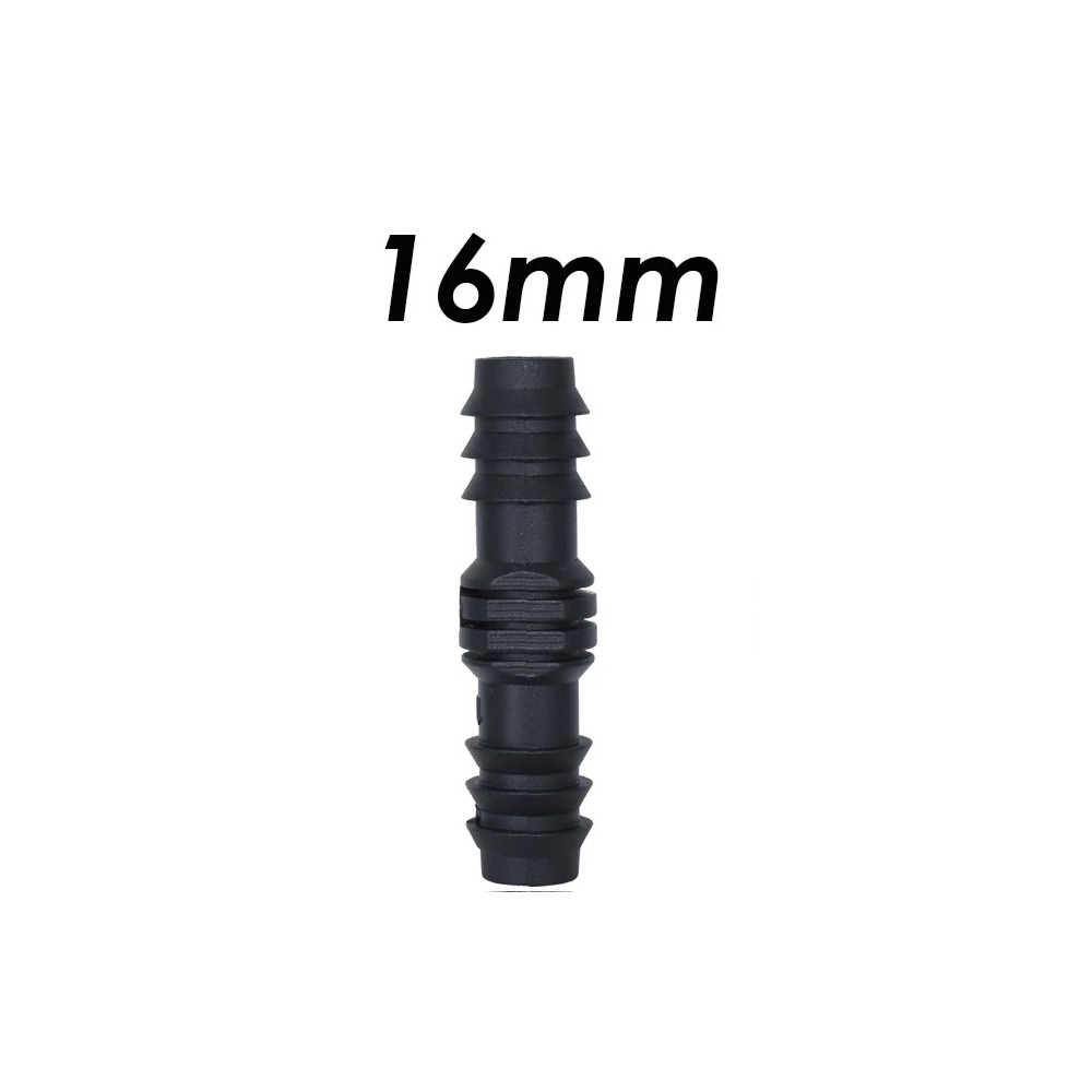 Raccordo di prolunga dritto da 16 mm per micro-irrigazione a goccia – Tubo in PE da 1/2"