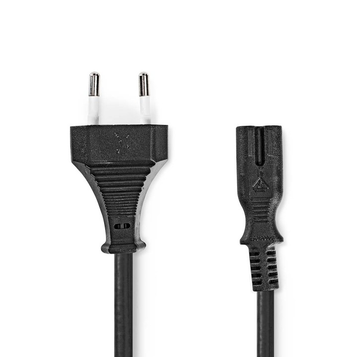 Spiralle Netzstecker an das europäische Recht IEC-320-c7 2m schwarz vlep11042b20