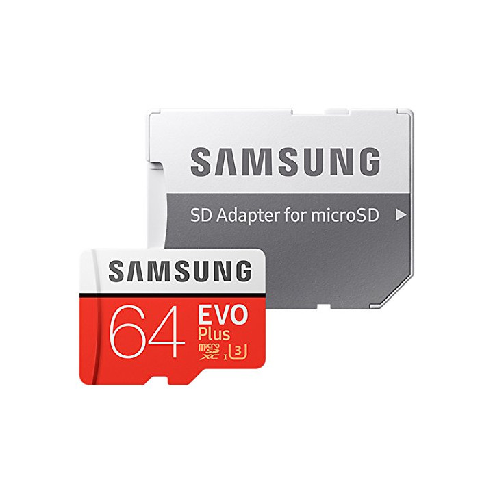 Samsung MB-MC64GA / EU 64G Evo Plus MicroSD Memory Card with SD Adapter eclats antivols - 1