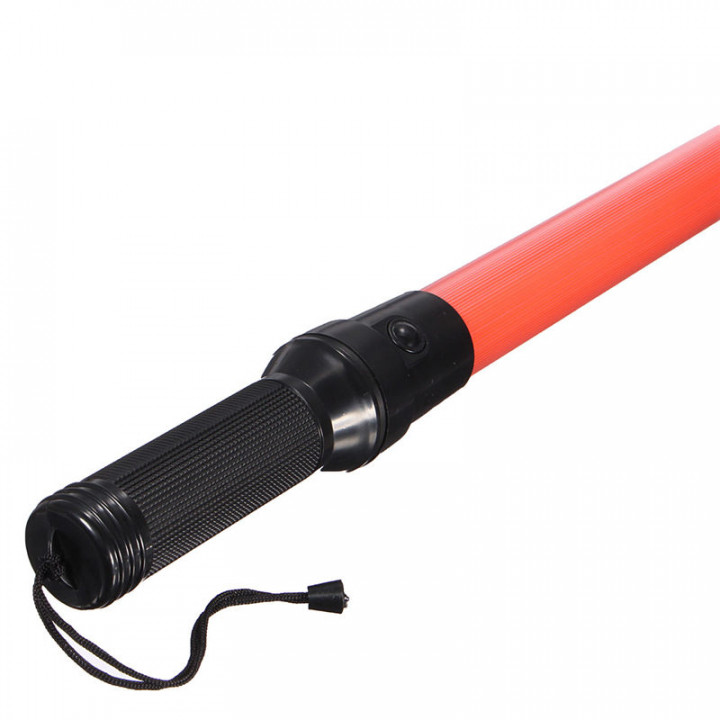 Traffic police baton 21 inch red lightingtraffic led safety control reflective warning stick flashlight jr  international - 6