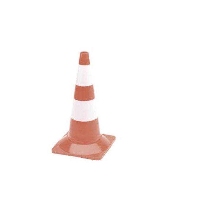 Red and white cone 50cm height protection security safety signs warning protection safety