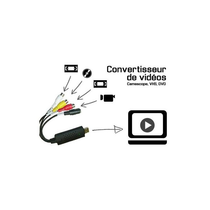 Adaptateur video cmp analogique audio usbvg5 usb carte acquisition