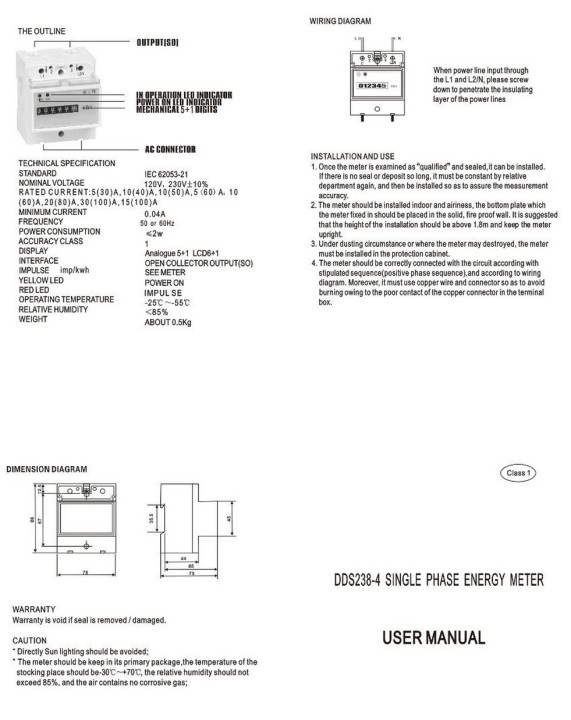 Energieverbrauchsanzeige kwh stundenzähler power din-schiene 220 ??v einphasig 1 phase hengstler - 5