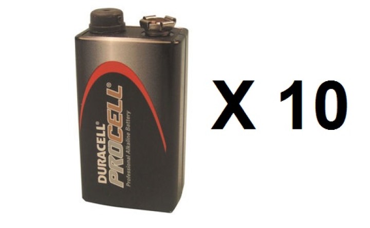 10 9vdc alkaline battery duracell 1604 ultra ansman - 2