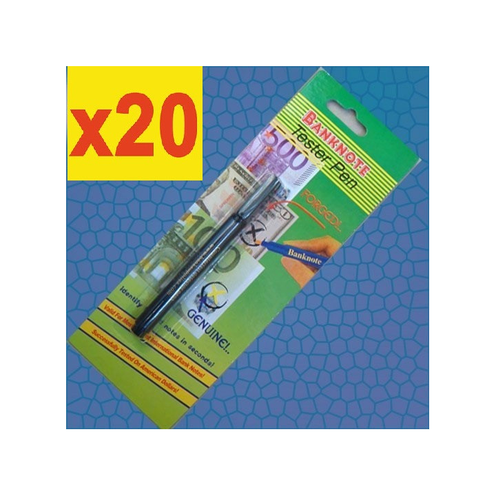 20 fieltro detector lápiz detector de billetes falsos de detección de usd 14 euro moneda jr international - 1
