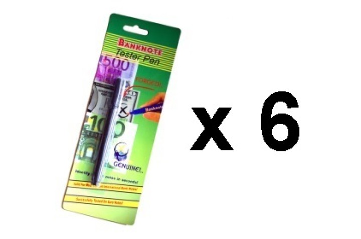 6 felt penna rivelatore di denaro falso rivelatore di rilevamento usd valuta euro 14 jr international - 1