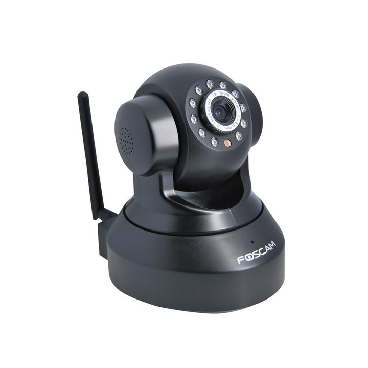 Wireless ip color camera network with pan tilt night vision 2 way audio jr international - 1