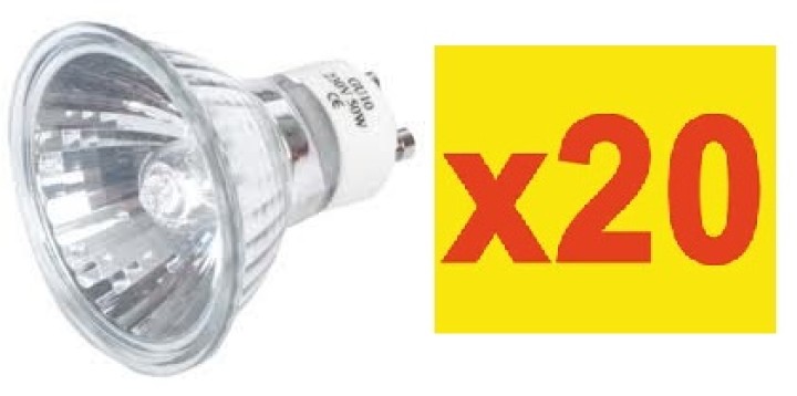 10 halogen bulb gu10 20w 220v lamp h0621hq 230v 240v lighting jr international - 1