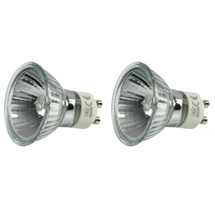2 halogen bulb gu10 20w 220v lamp h0621hq 230v 240v lighting jr international - 1