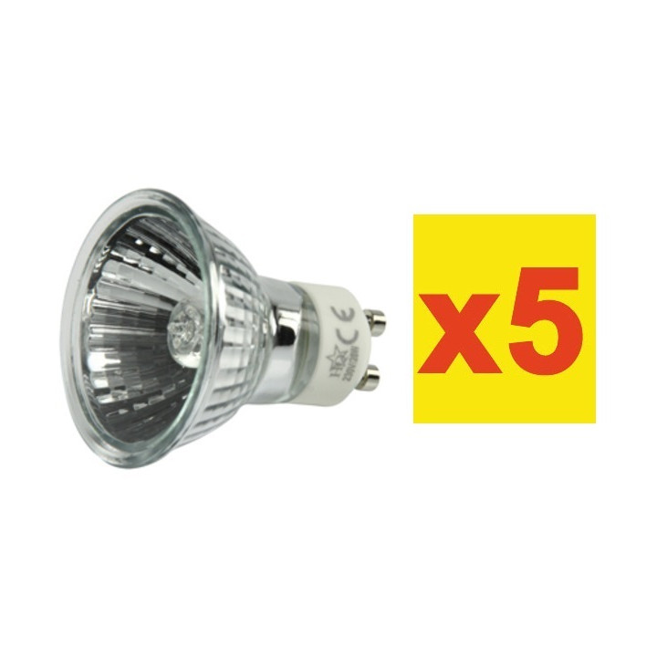 5 lampade halo e safe mr16 gu10 40w jr international - 1
