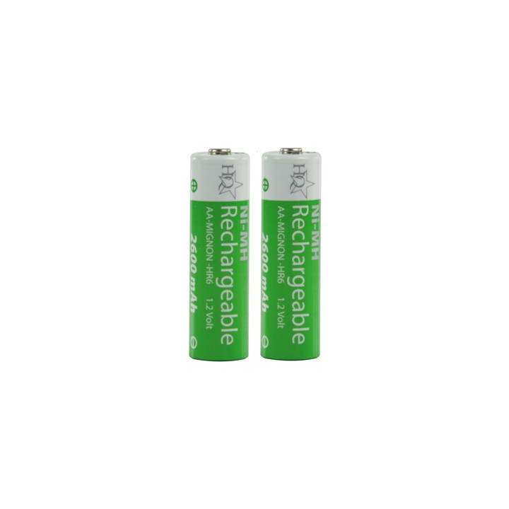 2 baterias recargables hq nimh 1.2v 2600 mah aaa hq nimh aaa 03 jr international - 1
