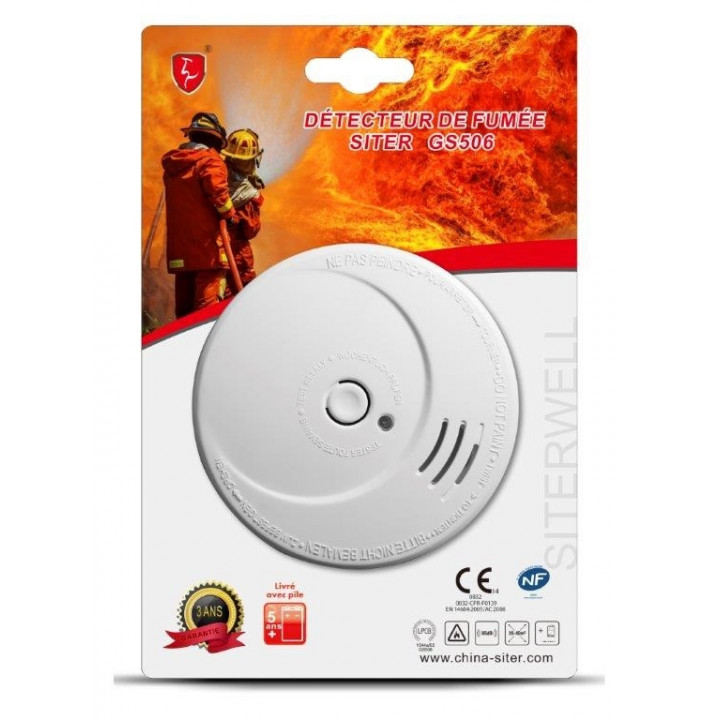 Smoke detector 9v afnor nf en 14604 anti autonomous fire hfa 10809 601096-80 housegard - 6