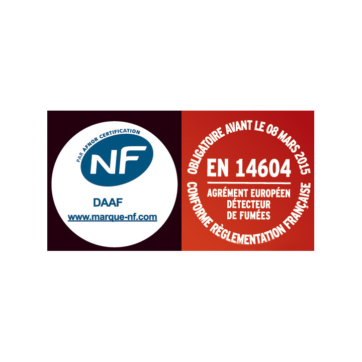 Rauchmelder 9v afnor nf en 14604 anti autonomen feuer hfa 10809 601096-80 housegard - 3
