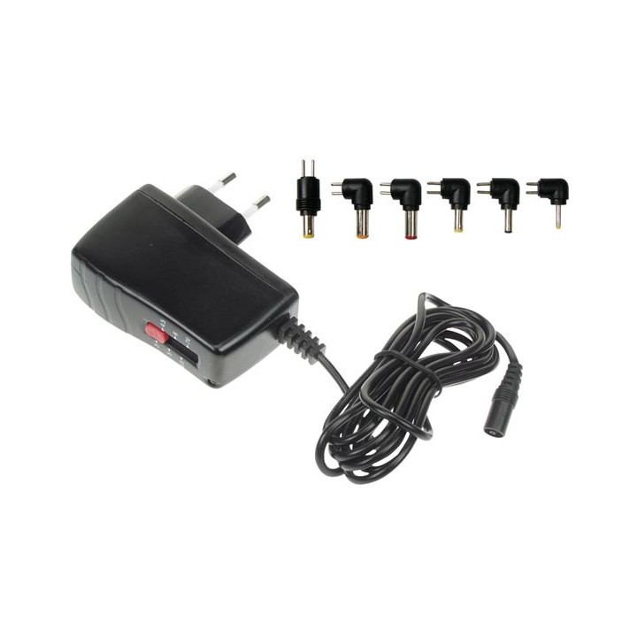 Alimentatore compatto a taglio 13w 2.5a uscita selezionabile 220v 3v 4.5,v 5v 6v 6.5v 7v pssmv10 velleman - 1