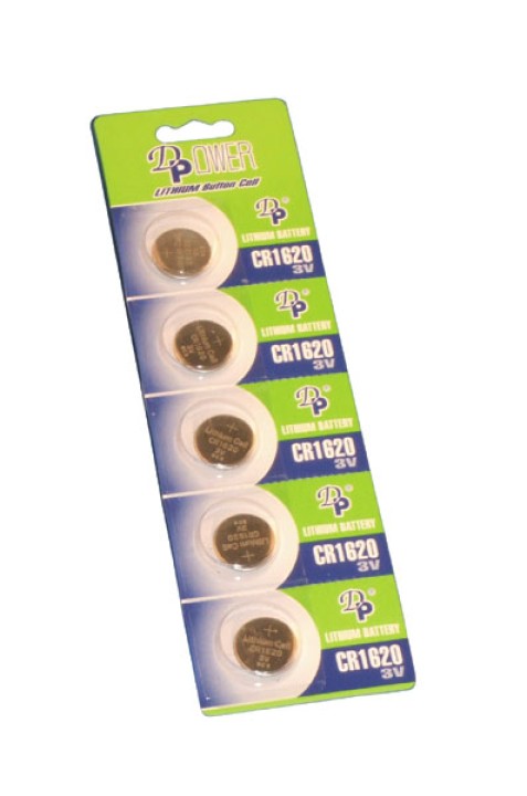 Lithium batterie 3vcc 5 stucke cr1620 mit versorgungsknopf lithium batterie versorgung hq - 1