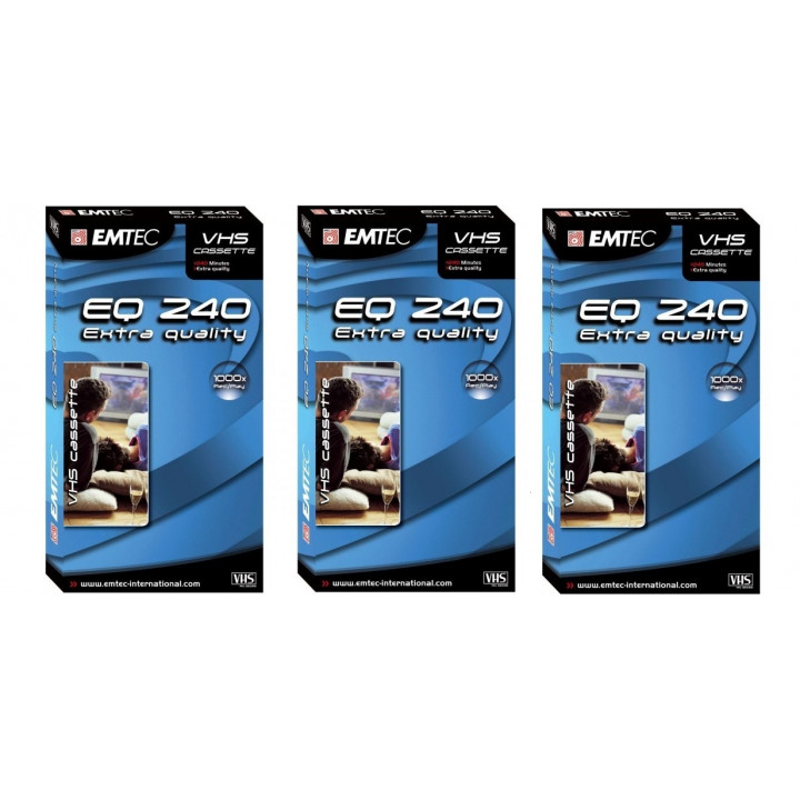 3 vhs video cassette m maxell 240 minutes max e240m jr international - 1