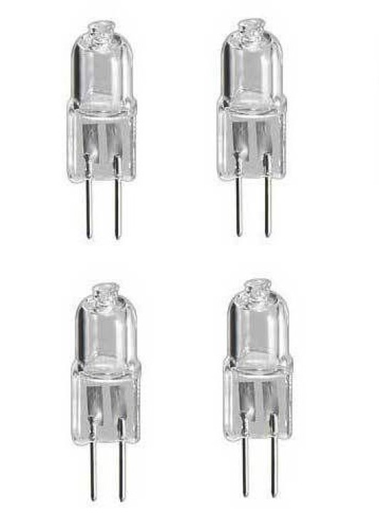 Set 4 weiße leuchtmittel g4 12v 20w halogen licht lighting linie 3000h jc kapsel jr international - 1