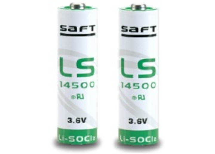 2 lithium saft ls 14500 2400mah 3.6v aa ls14500 cr14505 er6h ltc17c tl5104 er6aa ls14500c saft - 1