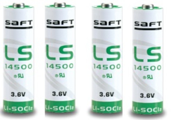 4 lithium saft ls 14500 2400mah 3.6v aa ls14500 cr14505 er6h ltc17c tl5104 er6aa ls14500c saft - 1