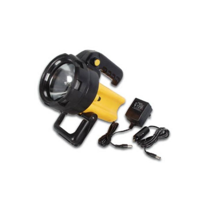 Linterna halógena recargable 12v 230v 55w color negro velleman - 1